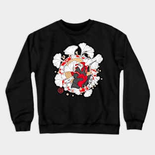 Dancing toad and ginkgo Crewneck Sweatshirt